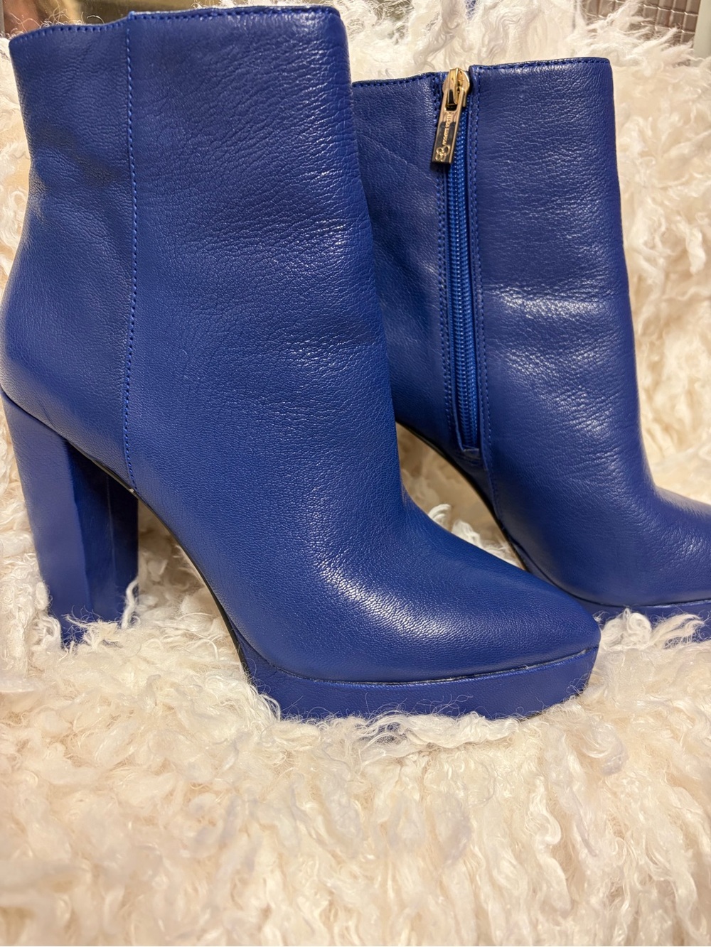 Real Teal Cedar Women's Leather Platform Ankle Boots